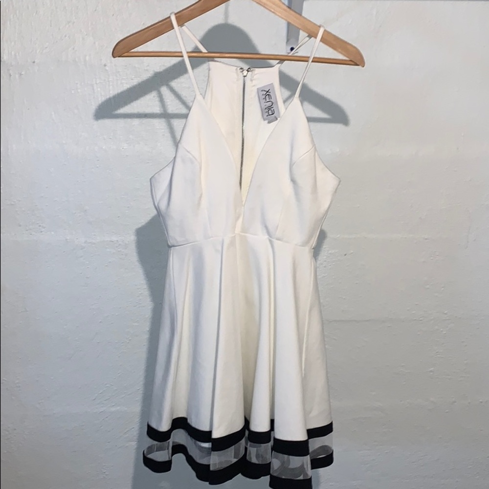 White skater dress